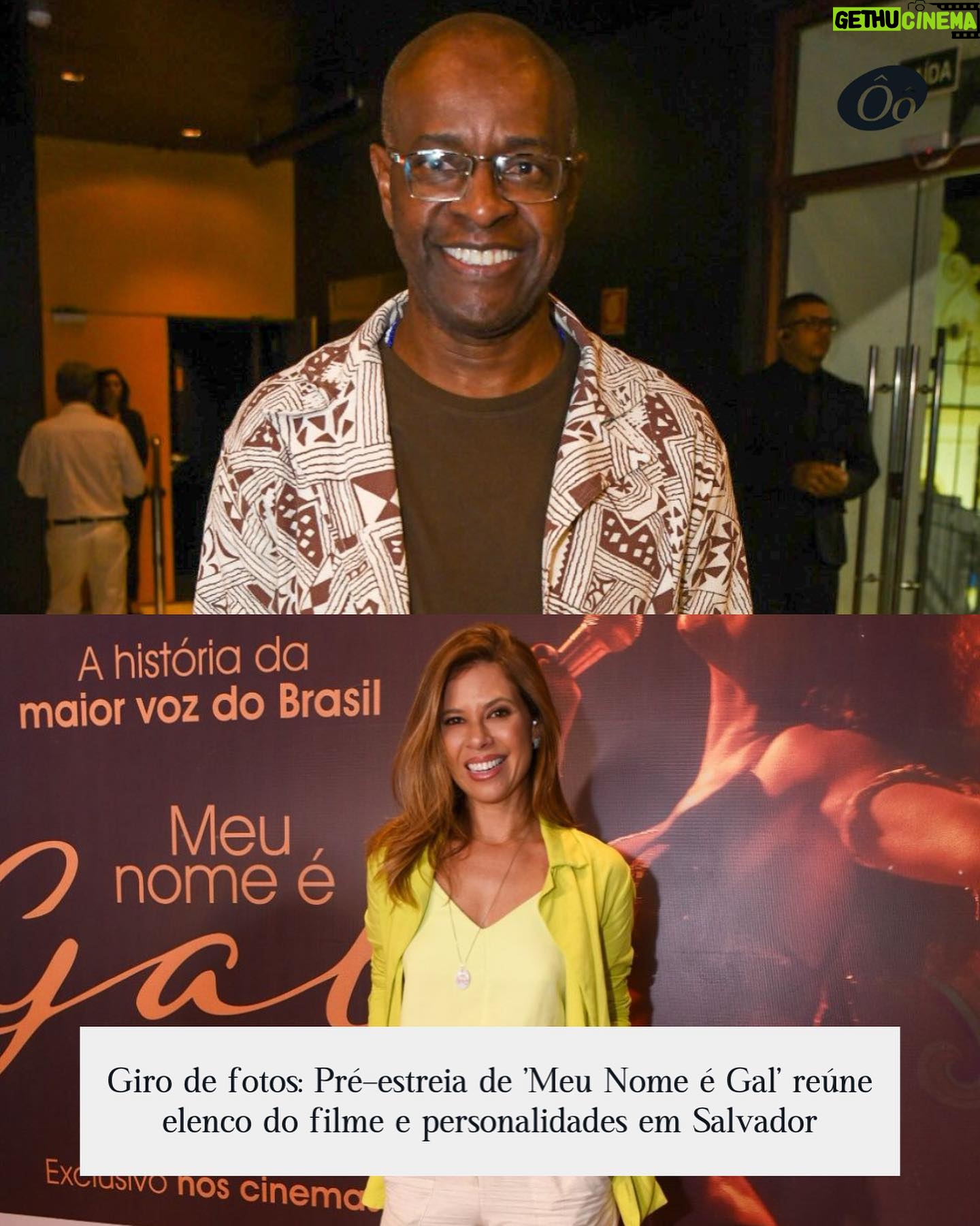 Sophie Charlotte Instagram - Um dos filmes mais aguardados do ano, #MeuNomeéGal ganhou pré-estreia concorrida em #Salvador, terra natal de #GalCosta, na noite desta segunda-feira (2), no #CineGlauberRocha, no Centro. O lançamento do longa-metragem contou com a presença da atriz #SophieCharlotte, que interpreta a cantora, das diretoras Dandara Ferreira e Lô Politi, e dos atores Luis Lobianco, Caio Scot, Elen Clarice e Chica Carelli. "Me aproximar dela, mergulhar em sua obra, na sua vida, na sua existência, na sua história, só me fez admirar ainda mais a #Gal. Eu amo a Gal Costa. E eu fiz com todo o meu coração mesmo essa homenagem. Ela é incrível, e o que ela realizou é surreal. Porque ela se transformou e se modernizou tanto ao longo da vida”, disse Sophie em entrevista ao Alô Alô Bahia. “Para mim é uma tristeza enorme Gal não estar aqui hoje com a gente. O filme foi inteiro pensado para ela: uma homenagem para ela curtir, para ela revivenciar muitas memórias que foram importantes para a vida dela. E aí, os percalços da vida… infelizmente, Gal não está aqui hoje, mas eu tenho certeza que onde ela estiver ela vai estar muito feliz com o projeto, porque é uma declaração de amor”, declarou Dandara. Galeria completa no Alô Alô Bahia - link na bio ou Stories. 📸: Elias Dantas / Alô Alô Bahia #AloAloBahia #Bahia - compartilhe a informação.