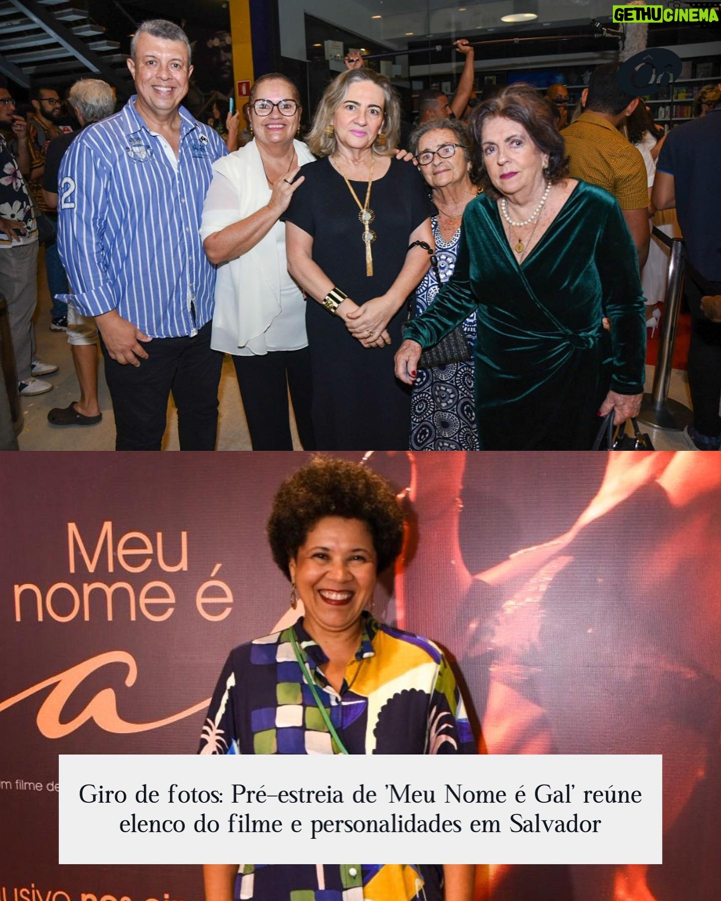 Sophie Charlotte Instagram - Um dos filmes mais aguardados do ano, #MeuNomeéGal ganhou pré-estreia concorrida em #Salvador, terra natal de #GalCosta, na noite desta segunda-feira (2), no #CineGlauberRocha, no Centro. O lançamento do longa-metragem contou com a presença da atriz #SophieCharlotte, que interpreta a cantora, das diretoras Dandara Ferreira e Lô Politi, e dos atores Luis Lobianco, Caio Scot, Elen Clarice e Chica Carelli. "Me aproximar dela, mergulhar em sua obra, na sua vida, na sua existência, na sua história, só me fez admirar ainda mais a #Gal. Eu amo a Gal Costa. E eu fiz com todo o meu coração mesmo essa homenagem. Ela é incrível, e o que ela realizou é surreal. Porque ela se transformou e se modernizou tanto ao longo da vida”, disse Sophie em entrevista ao Alô Alô Bahia. “Para mim é uma tristeza enorme Gal não estar aqui hoje com a gente. O filme foi inteiro pensado para ela: uma homenagem para ela curtir, para ela revivenciar muitas memórias que foram importantes para a vida dela. E aí, os percalços da vida… infelizmente, Gal não está aqui hoje, mas eu tenho certeza que onde ela estiver ela vai estar muito feliz com o projeto, porque é uma declaração de amor”, declarou Dandara. Galeria completa no Alô Alô Bahia - link na bio ou Stories. 📸: Elias Dantas / Alô Alô Bahia #AloAloBahia #Bahia - compartilhe a informação.