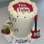 Sophie Lloyd Instagram - So over the weekend I reached 1 MILLION YouTube subscribers!! This has been something I’ve wanted to achieve for so long, I still remember posting my first ever video thinking ‘if 20 people see this I’ll be happy’ and now here I am 🥹 I try not to put to much value in numbers as that can make you go crazy, but this is just such a special moment for me I wanted to share it with you guys. Thankyou so much to everyone that’s subscribed over the years, and everyone that’s ever liked, commented, shared or viewed my videos on YouTube, even the haters!! ❤️ I also just want to say a massive Thankyou to @painter_1989 who is the man behind the scenes, helping film, edit and produce all my videos, I could never have done it without you. It might be my name, but it’s our channel 💕 Also thanks to @didsbakes for the amazing cake!! #youtube #1million #celebrate #guitar #guitarist #guitaristofinstagram #cake #milestone
