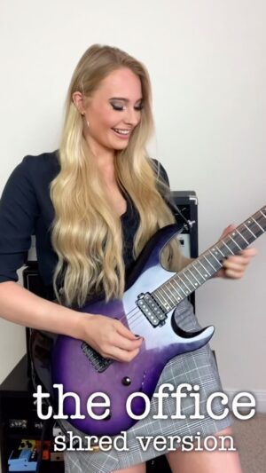 Sophie Lloyd Instagram - Back in the office 👩🏼‍💼✏️📈 

🎶 @theoffice theme tune

#theoffice #rockmusic #shredguitar #rockmusic #girlguitarist #jimandpam #michaelscott #theofficetvshow #guitarsolo #theofficethemesong #guitar #guitaristsofinstagram