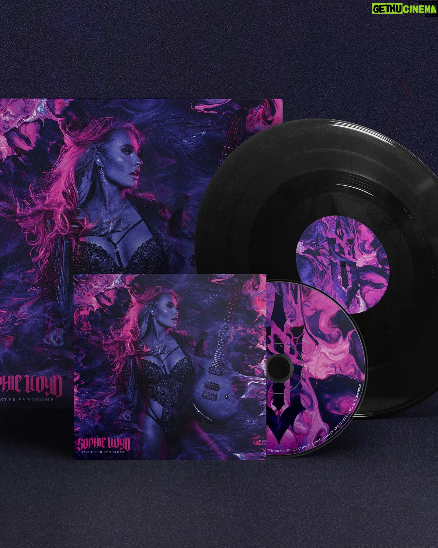 Sophie Lloyd Instagram - I can't believe my album Imposter Syndrome is out TONIGHT! There is still time to grab your pre-orders! I will be giving away a signed personalised Imposter Syndrome CD to one lucky winner who Pre-Saves my upcoming album Imposter Syndrome on Spotify, iTunes, Amazon or Deezer! - Found.ee/impostersyndrome Also get your physical copies by clicking the "Store" button on the link, or go directly to shop.sophieguitar.com I’ve been waiting for this day to come for so long and I’m so excited to be able to share this with you guys 💜 #impostersyndrome #sophielloyd #sophieguitar #rockmusic #newmusic #rock #heavymusic #guitar #guitarist #albumart