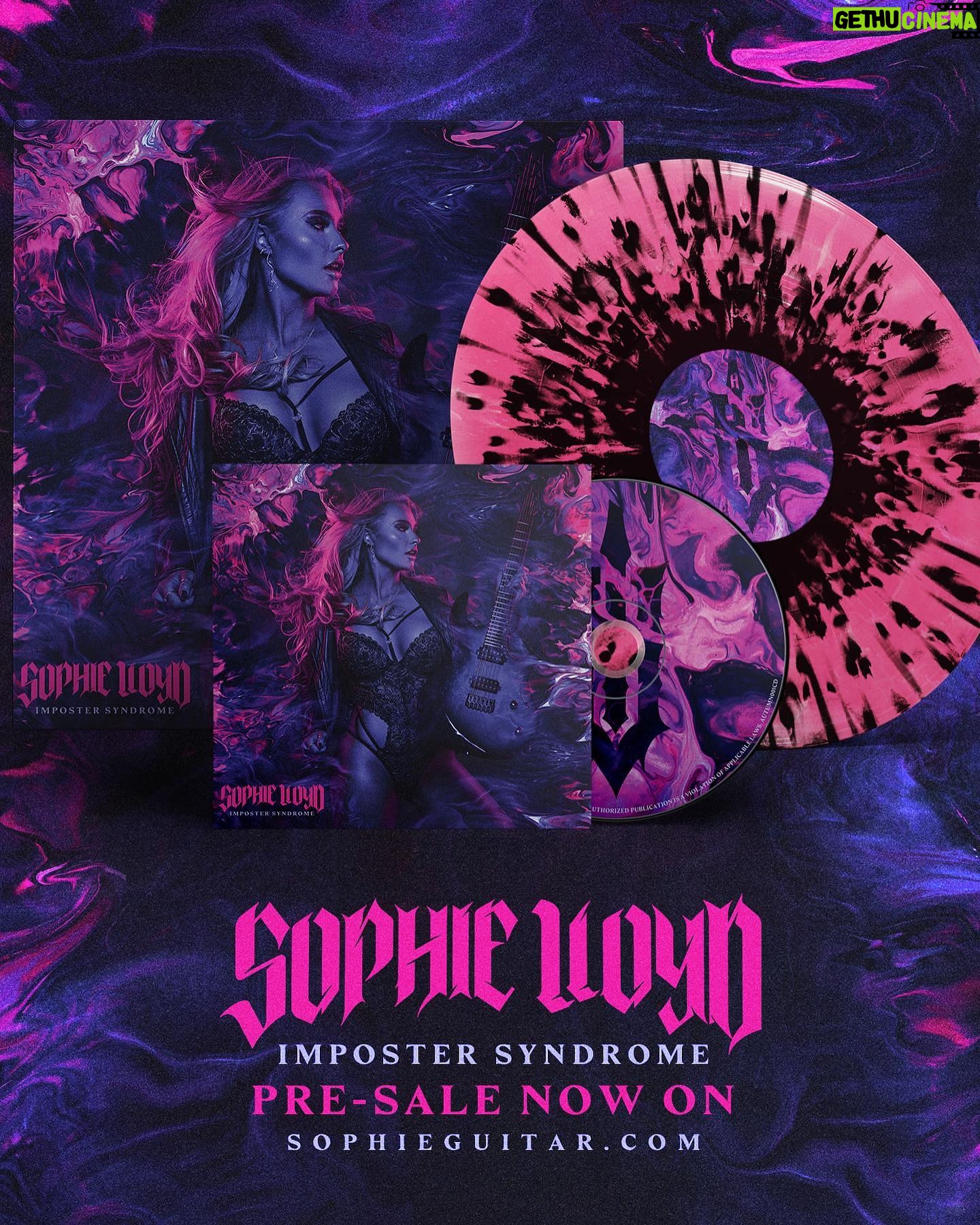 Sophie Lloyd Instagram - Thankyou so much for all the amazing birthday messages today, I’m so grateful to have such a great community here ❤️ Also wanted to share a big happy birthday to my partner @painter_1989 (I still find it weird we practically have the same birthday) you may also know him as the drummer and co-writer for all of my music, both for my YouTube shred version, and original songs! For our birthdays all we’d like is for you to pre-order the physical copy of our first full length album, Imposter Syndrome from shop.sophieguitar.com so we can hopefully chart! 🤞🏼💜 📷 @jakehicksphotography 🎨 @make_north #impostersyndrome #sophielloyd #sophieguitar #newmusic #heavymusic #rockmusic #guitarist #guitaristsofinstagram #musicphotography #birthday