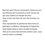 Sophie Marceau Instagram - Bien sûr que l’IVG est menacée!!! Comme le sort des femmes qui ne peuvent y avoir recours et que vous mettez en danger de mort. Vous n’avez que faire du sort des femmes, en vérité. Vous représentez le patriarcat dans toute sa splendeur: suffisant, rétrograde et hypocrite. Vous faites honte à notre société française. Tant qu’il y aura des hommes comme vous, nous serons toutes en danger.