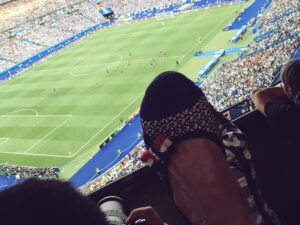 Sophie Marceau Instagram - J'ai mis la cocarde a mes pieds ce soir, allez les bleus !! #FRAPOR #PORFRA #EURO2016