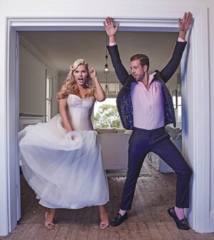 Sophie Monk Instagram - HAPPY VALENTINES DAY EVERYONE! I had to force @joshuargross into this one 😂 @stellarmag out now. 📸: @stevenchee 
Styling: @kellyahume 
Mk up: @kristyanlow 
Hair: @juliannemcguigan
#notebook 
#dirtydancing 
#grease 
#prettywoman