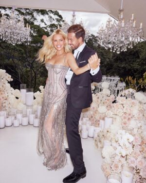 Sophie Monk Instagram - I HAVE A HUBBY! 😃We eloped-ish at home. I can’t believe I met him on a plane! It’s crazy. Best flight of my life! I really do believe everything happens for a reason. I love you @joshuargross thanks for putting up with how messy, disorganised and lazy I am. Youre my best friend in the world AND you are welcome for how hilarious my jokes are and how I absolutely smash you in Xbox F1! We’re both lucky 🤪

it’s in @stellarmag tomorrow if you wanna check it out ♥️
