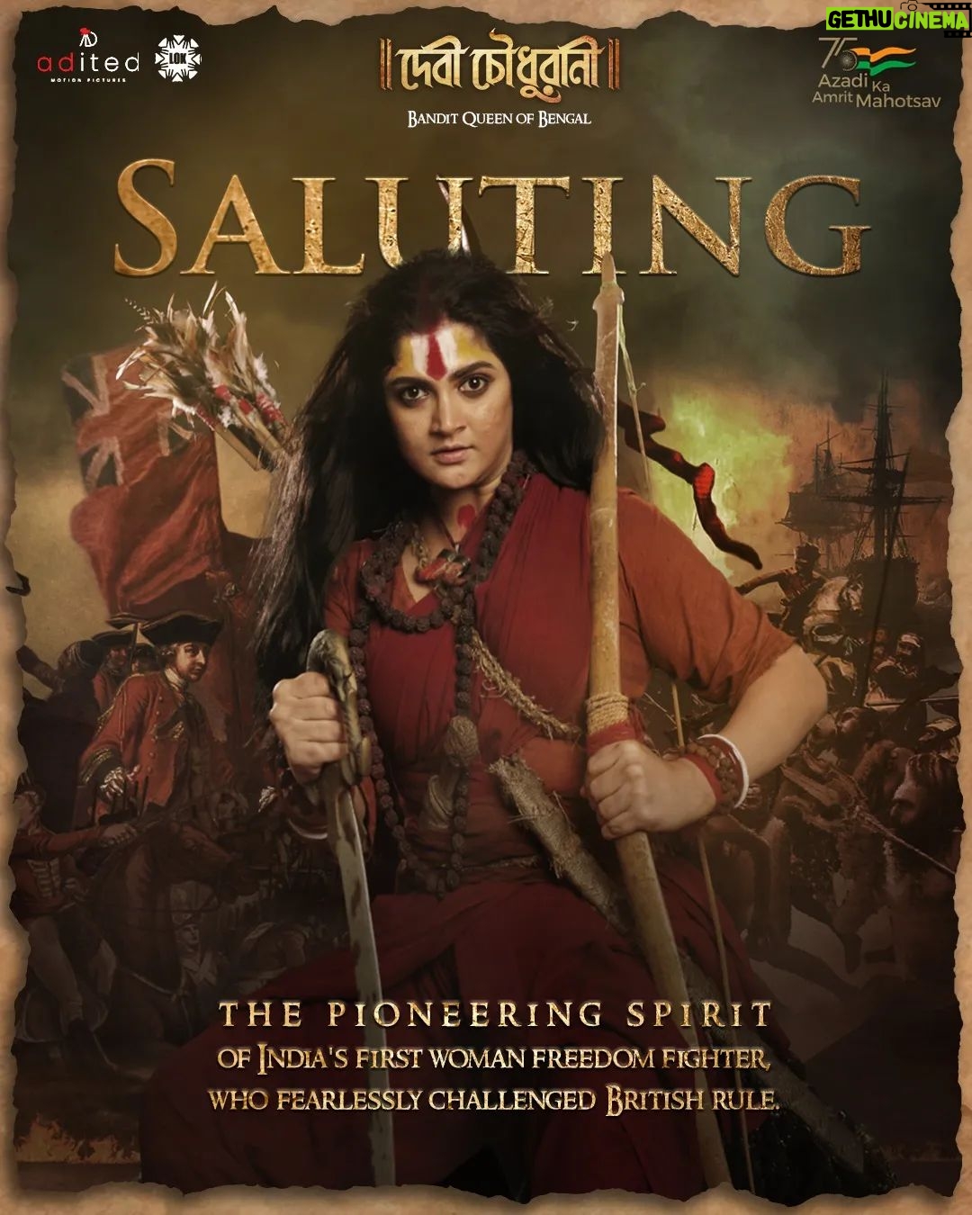 Srabanti Chatterjee Instagram - In honor of the countless women warriors and bravehearts whose valor paved the path to our motherland's freedom, we salute their unwavering spirit and courage. Their sacrifices echo through the annals of history, inspiring generations to stand tall for liberty and justice. Forever indebted, forever remembered. . . . . #JaiBhairavi #DeviChowdhurani #banditqueenofbengal #aditedmotionpictures @subhrajitmitra @prosenstar @apu.aparna @aniruddha.dasgupta.92 @soumyajit_majumdar_collabs @srabanti.smile @arjunchakrabarty #sabyasachichakraborty @priyadarshinigroy @bickramghoshofficial @darshanabanik @bibriti @kinjalnanda_official @lokcollectivestories