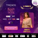 Srabanti Chatterjee Instagram - Srabanti Chatterjee's(@srabanti.smile) talent and style shine bright! She wins the Stylish Breakthrough Star (Female) award. Presented by: @reliancetrends Powered by: @watchoapp @kdmindia In Association with: @carrera @zee24ghanta_ @p.c.chandrajewellers @nettvalue Social Media Partner: @instagram @threads Hospitality Partner: @fairfieldkolkata Radio Partner: @919friendsfm Branding Partner: Advise Group Support Partner: @whiteapplellp PR Partner: 7 Dreamz Red Carpet Partner: @tollyonline An Initiative By IWMBuzz Live #bengalsmoststylish #iwmbuzz