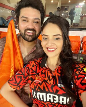 Sreemukhi Instagram - What a match! What an experience! 🧡✨🧿

#sunrisershyderabad