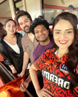 Sreemukhi Instagram - What a match! What an experience! 🧡✨🧿

#sunrisershyderabad