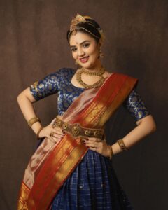 Sreemukhi Instagram - Neethone Dance 2.0 ✨ Outfit @chandamama_designerstudio Styling @greeshma_krishna.k Jewellery @goyazsilverjewellery PC @manoj_gangula Makeup @nookesh.malla Hair @mahesh_ravulapalli #sreemukhi #neethonedance2 #starmaa #endemol