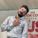 Sreenath Bhasi Instagram - A roaring crowd welcomed us at @farook_college Let's flocking into the theatres from September 23rd onwards.