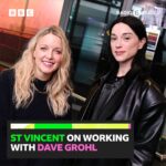 St. Vincent Instagram - Dave BRAWL… we like it 🥁 @st_vincent chatted to Lauren about her upcoming record and working with Dave Grohl. ✨ Listen to their full chat on @bbcsounds by tapping the link in our bio. #davegrohl #stvincent