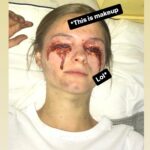 Stefanie Scott Instagram - viewer discretion advised 🫠😁. ***this is MAKEUP. from film “the last thing Mary saw”