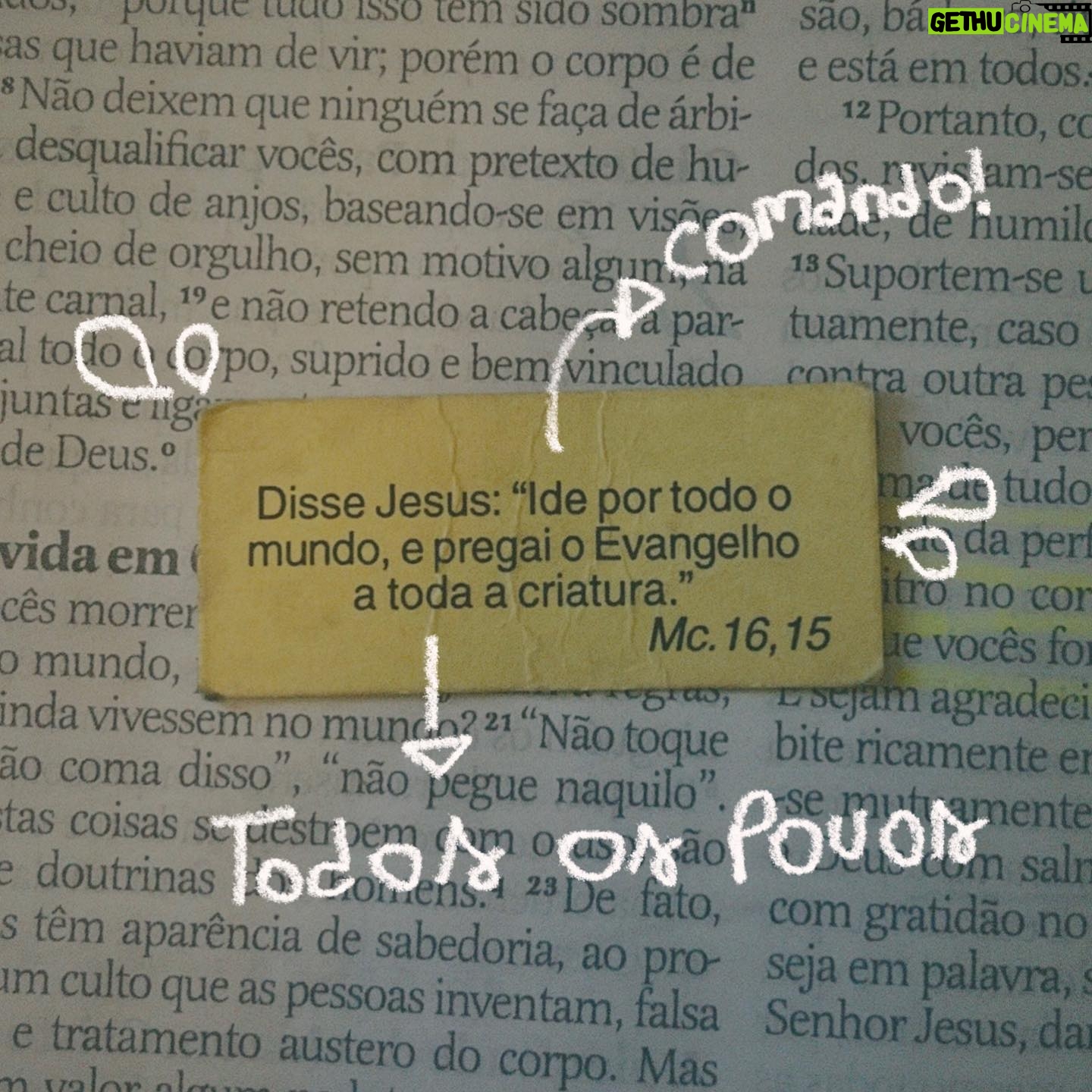 Stefany Vaz Instagram - Pregar o Evangelho não é algo separado para pessoas específicas, é um COMANDO atemporal para todos que aceitaram Jesus!