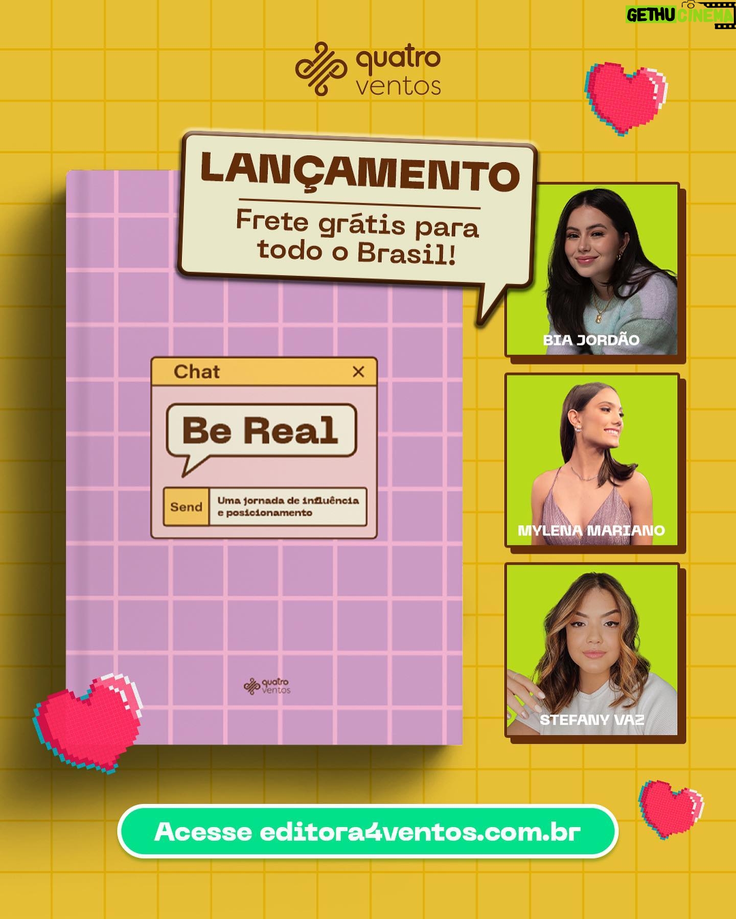 Stefany Vaz Instagram - Lançamento oficial - Journal BE REAL! 💜 @editora4ventos Nós entendemos que a verdadeira influência é aquela construída de forma sustentável e eterna, que aponta para Jesus, leva à salvação e discipula pessoas. E ela vai muito além das redes sociais… 🗣️📢 Foi para ajudá-la nesse processo que “Be Real: uma jornada de influência e posicionamento” foi escrito. Com este livro, que pode ser utilizado como journal ou diário, você terá acesso a textos biblicamente embasados, que irão guiá-la em sua rotina com diversos temas da cosmovisão cristã. 👀🌟 Ajustando o seu foco ao lado de Cristo, será mais fácil discernir se aquilo que vive e compartilha reflete o Evangelho. #bereal #berealchallenge #editora4ventos #lançamento #leitura #devocional #journal #identidade #influência #posicionamento