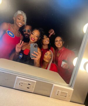 Stephanie Bell Instagram - Family Feud here we come!!! 
TEAM BELAIR!
@familyfeudabc

Makeup: @beautybyjett