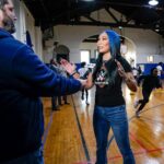 Stephanie Bell Instagram - The best part of my job. Community Champions on the road to wrestlemania!!! #TheLighthouse #YeahPhilly #Wrestlemania40 #WWE