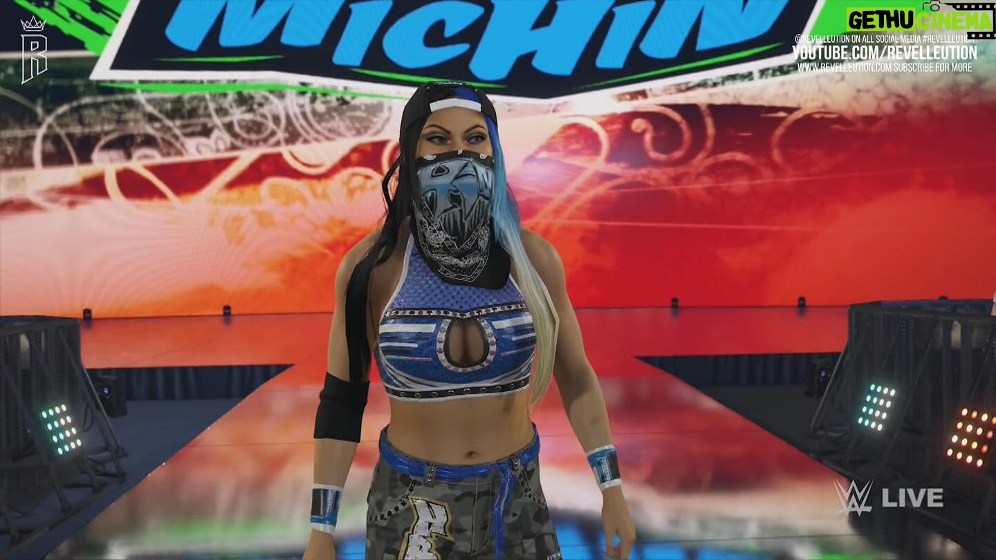 Stephanie Bell Instagram - Wheeeew WWE2k24 it’ll never get old being a gamer.. in a game. Love it 🎮 #wwe #wwe2k24 @wwegames