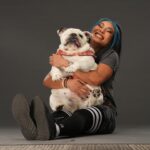 Stephanie Bell Instagram - Emotional Support. 🐶 📸 @craigambrosio #WWE #Smackdown #englishbulldog #PrincessJolene