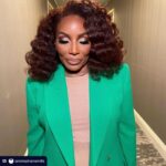 Stephanie Mills Instagram - One of my favorite looks from @sergiohudson and I love everything about it 💜💜💜 . . . ***REPOST*** . . . @iamstephaniemills It’s Me vs. Me…at 66. That’s the post 💐💐💐💐💐 Love yourself💚💚💚 - #iamstephaniemills #spreadlove #tbt #fbf