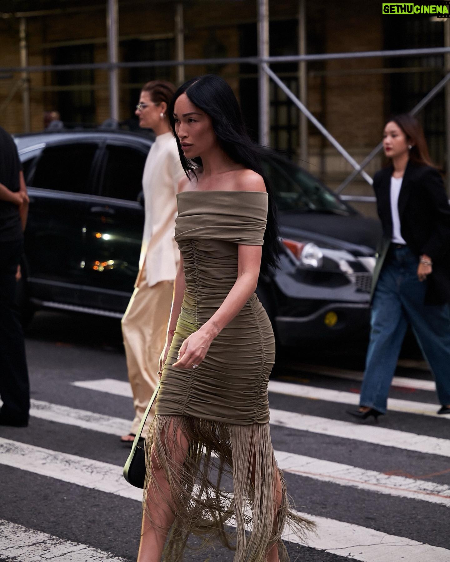 Stephanie Shepherd Instagram - yesterday before @khaite_ny <3