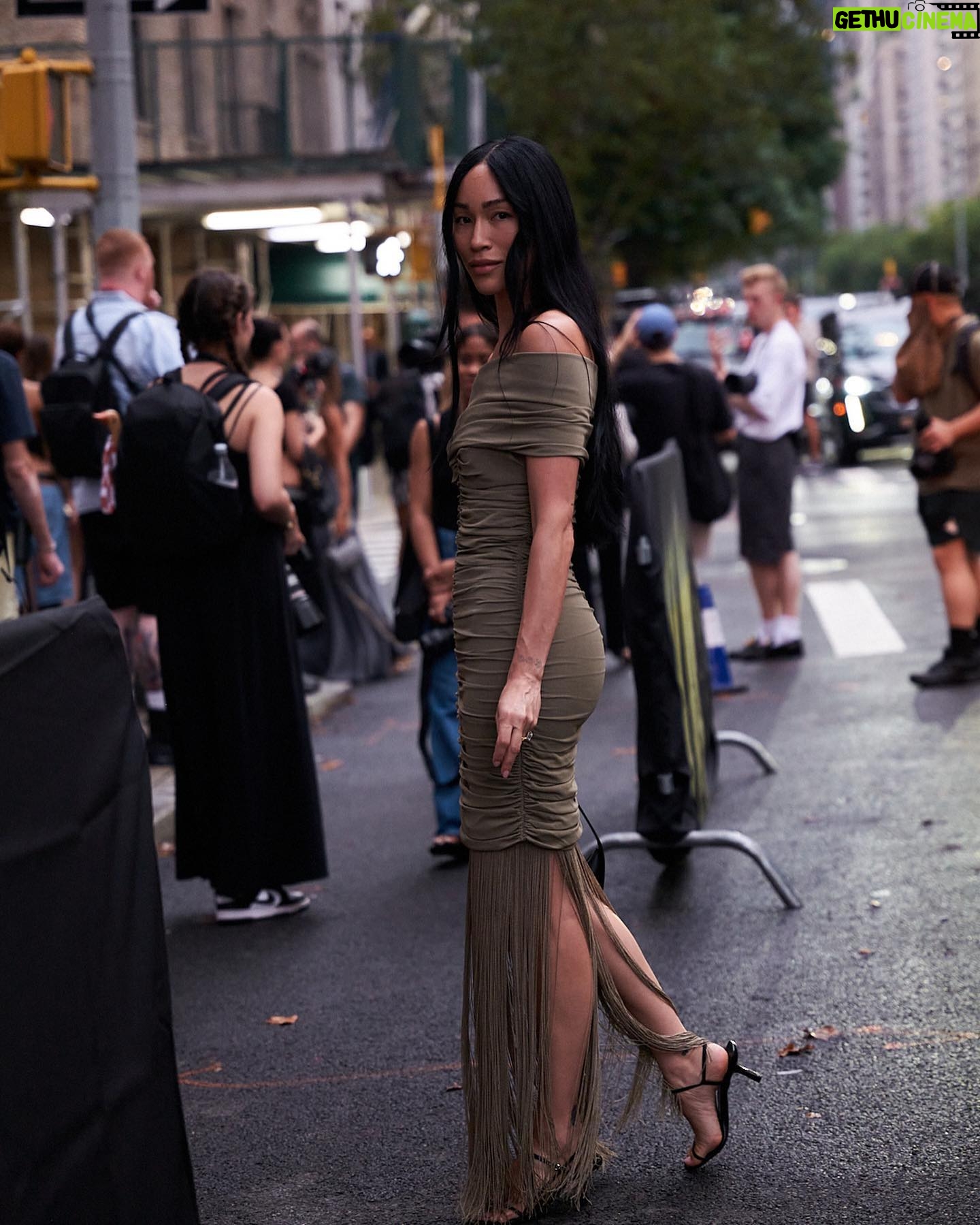 Stephanie Shepherd Instagram - yesterday before @khaite_ny <3