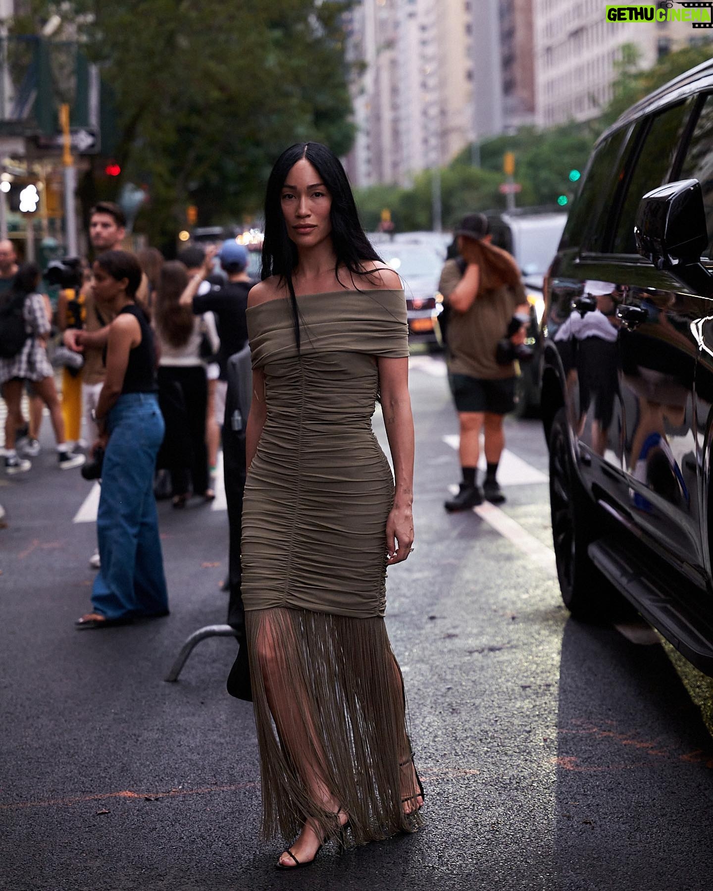 Stephanie Shepherd Instagram - yesterday before @khaite_ny <3