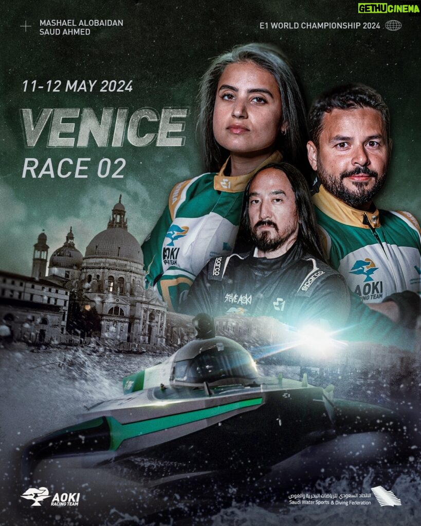 Steve Aoki Instagram - The weekend we have all been waiting for… 🇮🇹 #Venice #AokiRacingTeam #SteveAoki #Powerboats #Electric #Water #Speed #Raceweek