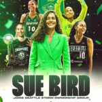 Sue Bird Instagram - Welcome home, Sue 💚💛 We are thrilled to welcome @sbird10 to the Storm ownership group, Force 10 Hoops! Sue knows how to win championships, how to be a leader, and has left a lasting impression on the Storm organization. Here’s to the future ⛈️