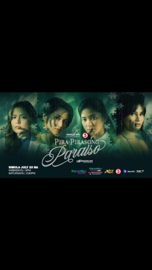 Sunshine Dizon Instagram - Lahat kaya niya gawin para sa pamilya!

Abangan si Charlie Dizon bilang Diana at Joseph Marco bilang Vlad

Inihahandog ng ABS-CBN Entertainment at TV5 ang isang Dreamscape Entertainment Production.

Pinagbibidahan nina Elisse Joson, Alexa Ilacad, Charlie Dizon, at Loisa Andalio. Sa direksyon nina Raymund B. Ocampo at Roderick P. Lindayag.

Pira-Pirasong Paraiso, ang teleseryeng bubuo ng hapon mo, simula ngayong JULY 25, Weekdays 3PM and Saturdays, 2:30PM sa Kapamilya Channel, Kapamilya Online Live, TV5, A2Z, at iWantTFC.

#PiraPirasongParaiso