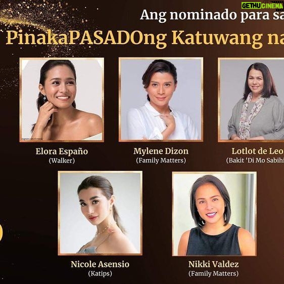 Sunshine Dizon Instagram - Maraming salamat sa Gawad Pasado saaming nominasyon para sa obrang sinulat ni @troyespirituphoto at Direksyon ni @joellamangan #WALKER Sa lahat ng nominado at lalo’t kasama namin sa #Walker isang pagbati!