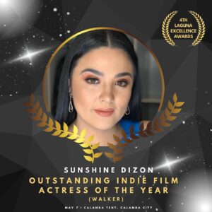 Sunshine Dizon Instagram - Thank you  to the jurors of the 4th  Laguna Excellence Awards for this recognition. 
My gratitude to our producers Ms. @dorothygilmore and Sir Sunny Alvarez for the opportunity.
Love and much respect to my dear Director @joellamangan  for his guidance and trust. Troy Espiritu for his beautifully written story. 
My Kuya Sir @dennisevangelista888 thank you.  And to all my cast mates most specially Cong @allentdizon and Miss msritaavila i share this recognition with you. 
Maraming salamat po. #Walker #4thlagunaexcellenceaward2023