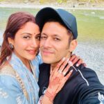 Surbhi Chandna Instagram - There is soo much beauty in Uttarakhand that its unreal Husband & I went on a getaway to Jim Corbett right after our wedding , the sweetest folks of @paatlidun.safari.lodge hosted us at their luxurious property and the experience has been surreal Seen here relishing our High Tea at the Kosi River and were fortunate enough to spot a Sambar Deer & few endangered Birds while we sipped on coffee made by @karanrsharma09 🤎 What an experience Enjoyed the property’s organic produce in the form of Kumaoni thali Also i have been super excited through this trip cause karan loves Safari and i haven’t experienced it ever The weather was Bomb wish we could stay longer 😍 Visiting you’ll super soon Wearing @shopmulmul