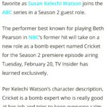 Susan Kelechi Watson Instagram - Diffusing bombs, chasing bad guys and looking for love... Feb 20th, @willtrentabc #sayheytoCricket #doingall3atonce😉💪🏽