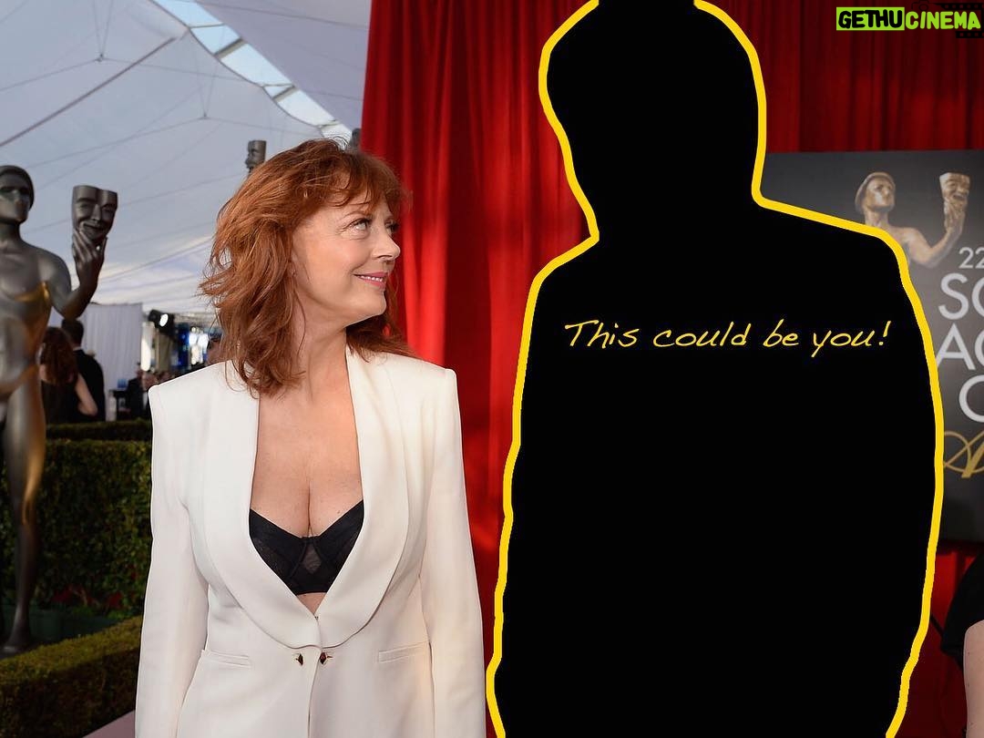 Susan Sarandon Instagram - Be my date to the SAG Awards AND help kids in Uganda at the same time? Click the link in my bio to find out how!