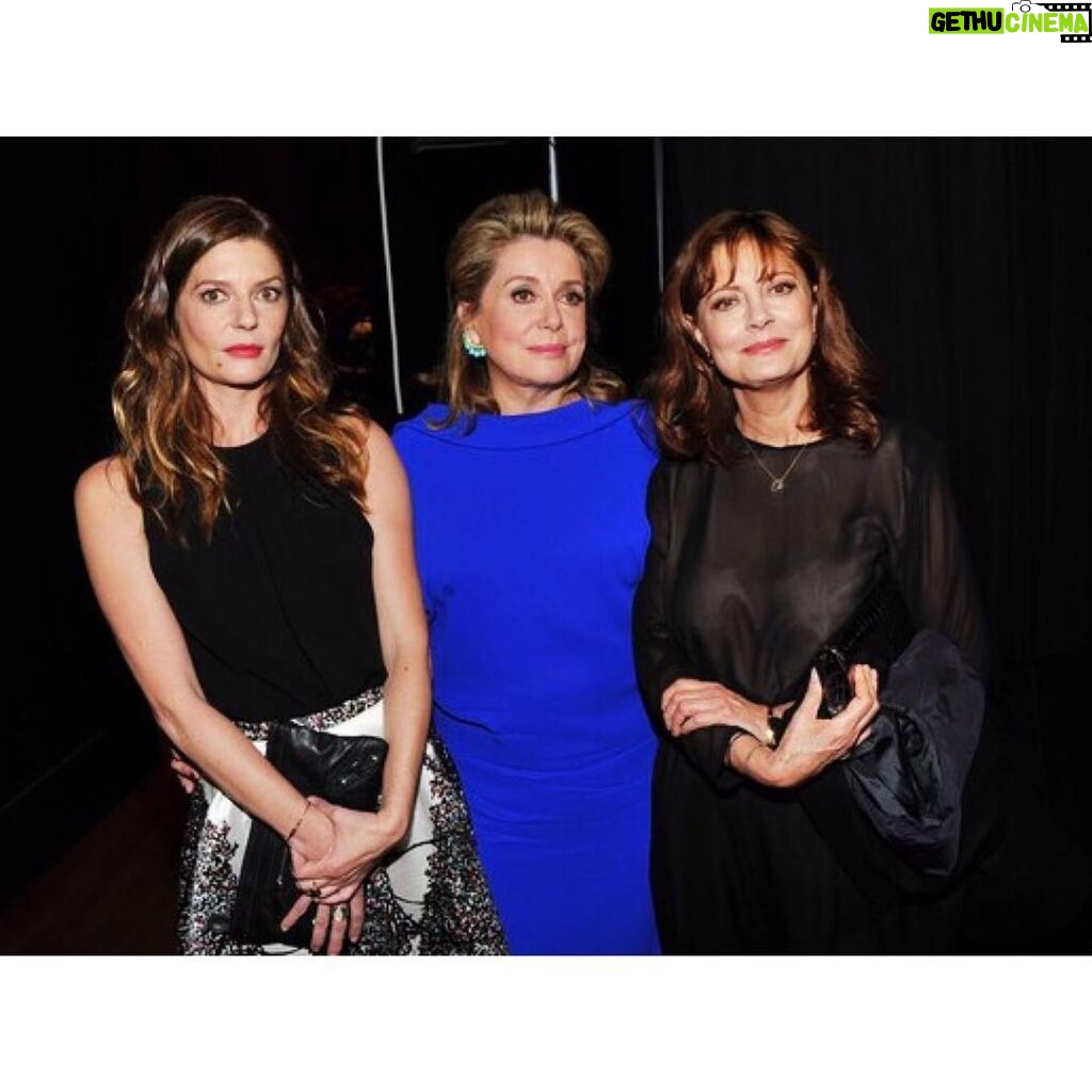 Susan Sarandon Instagram - Chiara Mastroianni, Catherine Deneuve and I at the 39th Annual Chaplin Award Gala. April 2, 2012. #TBT