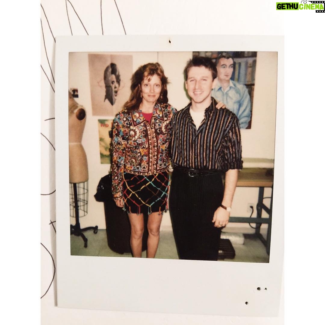 Susan Sarandon Instagram - With my friend thr designer @toddoldham back in the day when fashion was fun and models danced down the runway, smiling and laughing.