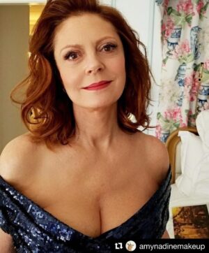 Susan Sarandon Instagram - Thank you @amynadinemakeup, @pamwiggy and @michaelangelnyc for red carpet-readying me for the SAG Awards tonight! 💋