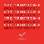 Susan Sarandon Instagram - Today is #NationalVoterRegistrationDay, so make sure you’re registered to vote! Text REGISTER to 644-33 to register to vote or update your voter registration. @everytown @momsdemand