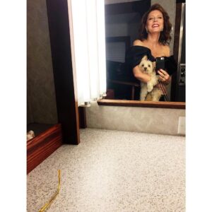 Susan Sarandon Instagram - Back at Donovan. Wearing @zacposen.