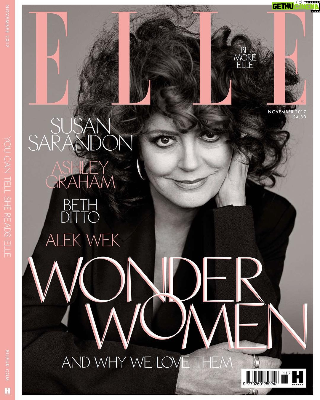 Susan Sarandon Instagram - @elleuk November Wonder Women cover shot by @thomaswhiteside thanks to @genevieveherr @ashleyjavierhair @solangefranklin @specialprojectsmedia