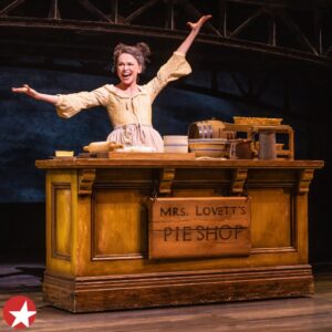 Sutton Foster Instagram - "Wait! What's your rush?! What's your hurry!?" Have you seen these new photos of Aaron Tveit, Sutton Foster and Joe Locke in the Broadway revival of SWEENEY TODD!? 

Swipe over to the link in our bio for tickets this spring. 

📸: Matthew Murphy and Evan Zimmerman

#aarontveit #suttonfoster #sweeneytodd #mrslovett #demonbarber #sondheim #stephensondheim #joelocke #tobias #tobiasragg #heartstopper #broadway #bway #curtaincall #musicaltheatre #musicals #nyc #photography
