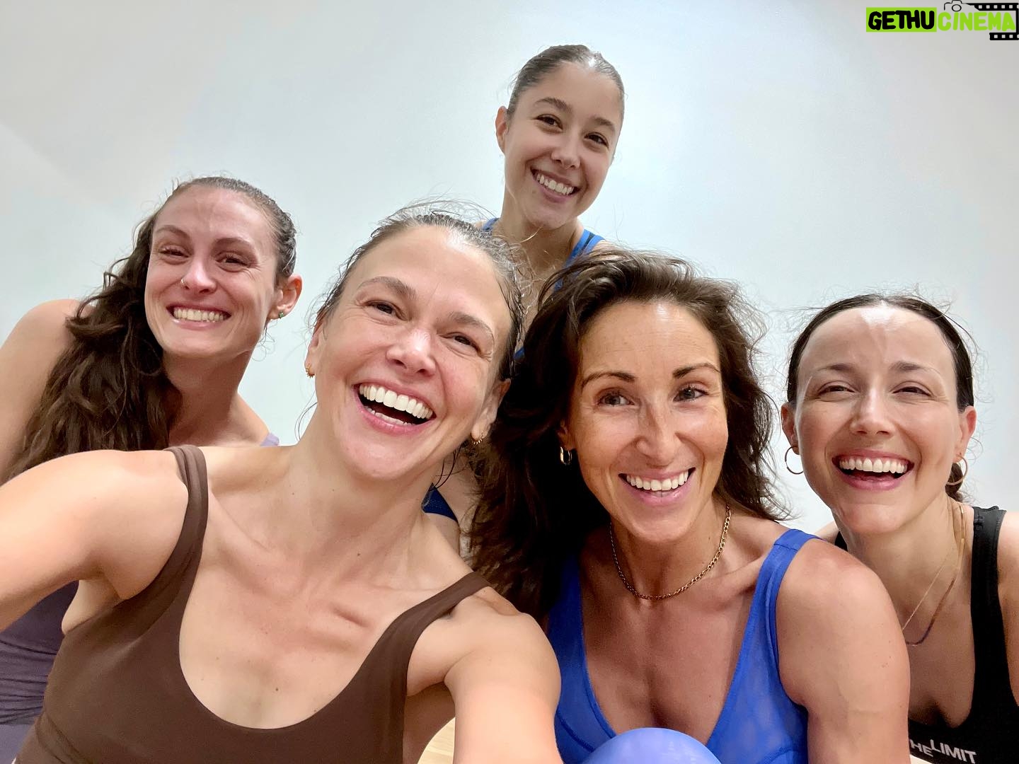 Sutton Foster Instagram - One of my greatest joys is working out with these ladies. Pilar you crushed us today! So fun training with the trainers! Beth you are BACK and inspiring! Mila you are a beast. And Sam, dancing and training with you is the highlight of my week. So proud to be a part of this incredible community. #team