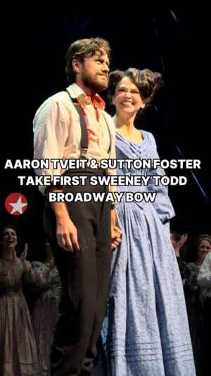 Sutton Foster Instagram - There’s No Place Like Broadway! Aaron Tveit and Sutton Foster returned to Broadway this evening in SWEENEY TODD: THE DEMON BARBER OF FLEET STREET!

The musical revival, playing the Lunt-Fontanne Theatre, welcomed Aaron Tveit and Sutton Foster as Sweeney Todd and Mrs. Lovett respectively alongside fellow new cast member Joe Locke as Tobias, Tony Award-winner Ruthie Ann Miles as Beggar Woman, Daniel Yearwood as Anthony Hope and Maria Bilbao as Johanna.

🎟️ Tickets on sale now at Broadway.com!

#aarontveit #suttonfoster #sweeneytodd #mrslovett #bow #demonbarber #sondheim #stephensondheim #joelocke #heartstopper #broadway #bway #curtaincall  #musicaltheatre #musicals #nyc #curtaincall #broadwaybow