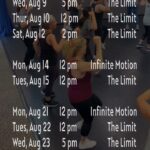 Sutton Foster Instagram - New AUGUST Classes for The Limit, including more classes at Infinite Motion in Mahwah, NJ! Sign up for all classes at thelimitfit.com! SF AUG DANCE CARDIO CLASSES! Mon, Aug 7, 12pm - Infinite Motion Tue, Aug 8, 12pm - The Limit Wed, Aug 9, 5pm - The Limit Thu, Aug 10, 12pm - The Limit Sat, Aug 12, 2pm - The Limit Mon, Aug 14, 12pm - Infinite Motion Tue, Aug 15, 12pm - The Limit Mon, Aug 21, 12pm - Infinite Motion Tue, Aug 22, 12pm - The Limit Wed, Aug 23, 5pm - The Limit Thur, Aug 24, 12pm - The Limit Sat, Aug 26, 2pm - The Limit @infinitemotionpaa #thelimitfit #infinitemotionpaa #dancecardio