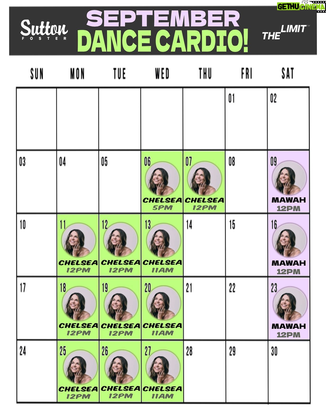 Sutton Foster Instagram - Sutton’s September Dance Cardio Classes! Sign up now at thelimitfit.com! Chelsea classes are available both in-person and on Zoom! Come dance with me! Chelsea classes: The Limit NYC Studio 606 W 26th St New York, NY Mahwah classes: Infinite Motion PAA 21 Franklin Tpke Mahwah, NJ 07430 #justkeepmoving #thelimitfit #infinitemotionpaa #dancecardio #fitness #suttonfoster