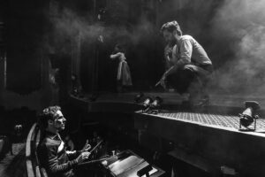 Sutton Foster Instagram - Some beautiful pics from Aaron’s and my put-in! Thank you Matthew Murphy for capturing these moments.

#Repost from @murphymade!!
・・・
PHOTOS OF THE DAY: SWEENEY TODD Behind-the-scenes at @suttonlenore and @aarontveit’s put-in rehearsal for @sweeneytoddbway.

#sweeneytodd #photography #theatre #theatrelife #blackandwhite #theatrephotography  #sweeneytoddbroadway