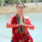 Swastima Khadka Instagram - Manang, you got my whole heart. Will come back soon. ❤️ At the launch of @manangwinery 🙏 Thank you @dipti_gurung_ for the lovely gurung Attire. 😘 #manang #gurungattire