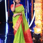 Swetha Changappa Instagram - Elegance never goes out of style.❤️ My love for saree continuessssss❤️ Make up :- @keerthiram28 Hairstyle :- @rashmitha_glamourholic Jewellery:- @velvetboxby Blouse stiched by :- @yukthi_designs Saree:- @ramrajcottonofficial Assistant:- @vinoda__890 Photography:- @b_h_a_r_a_t_h_photography
